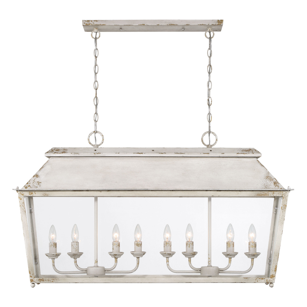 Golden Lighting Abingdon 8-light Island Light in Antique Ivory